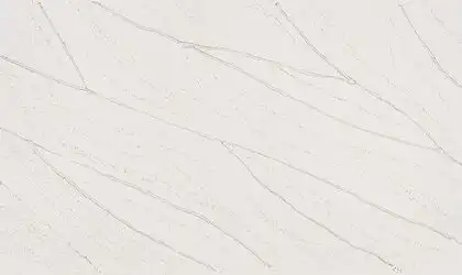 Image of installed ONE Quartz Surfaces Telluride White Quartz countertops