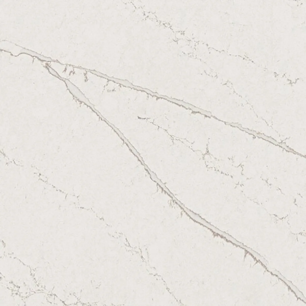 Image of installed ONE Quartz Surfaces Telluride White Quartz countertops