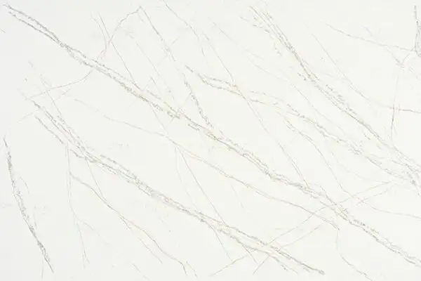 Image of installed ONE Quartz Surfaces Calacatta Royale White Quartz countertops