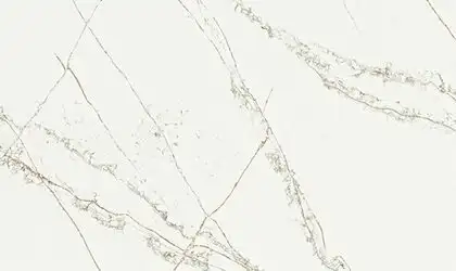 Image of installed ONE Quartz Surfaces Calacatta Royale White Quartz countertops