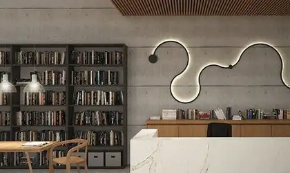 Image of installed ONE Quartz Surfaces Calacatta Aurora White Quartz countertops