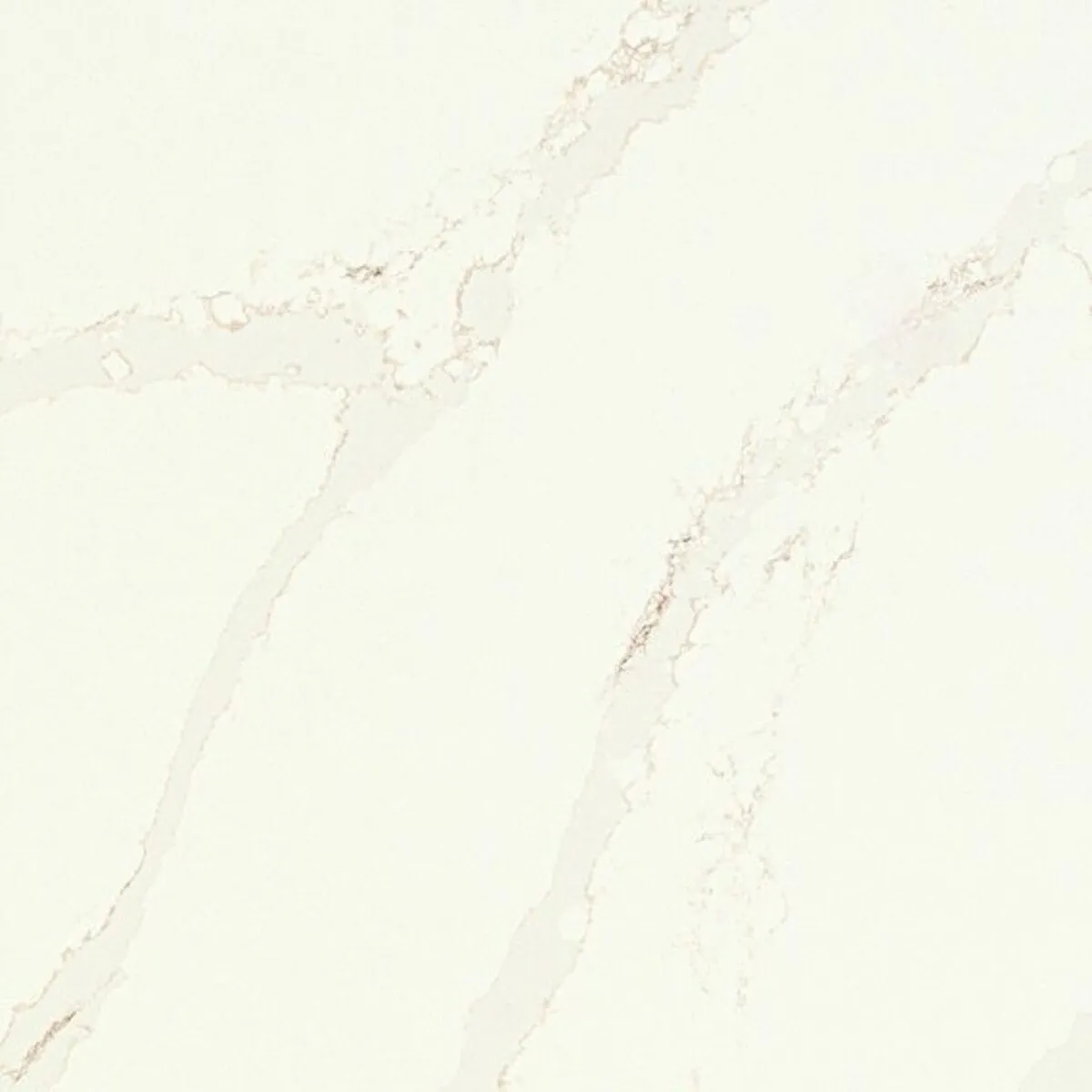 Image of installed ONE Quartz Surfaces Calacatta Alabaster Cream Quartz countertops