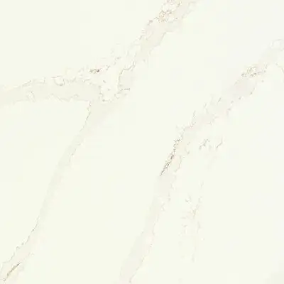 Image of installed ONE Quartz Surfaces Calacatta Alabaster Cream Quartz countertops
