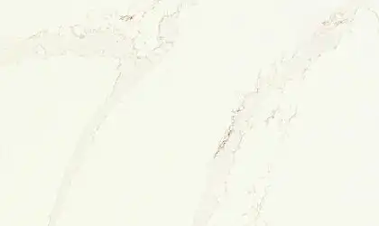 Image of installed ONE Quartz Surfaces Calacatta Alabaster Cream Quartz countertops