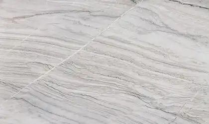 Closeup image of White Pearl White Quartzite countertop slab Stone Countertop