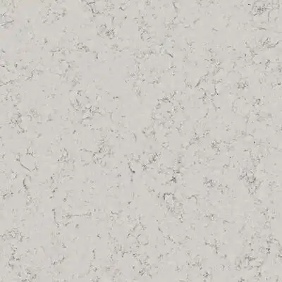 Image of installed ONE Quartz Surfaces Arches White Quartz countertops