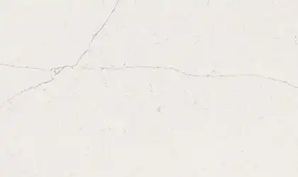 Closeup image of ONE Quartz Surfaces Valor White White Quartz countertop slab Stone Countertop