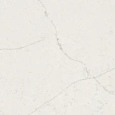 Image of installed ONE Quartz Surfaces Valor White White Quartz countertops
