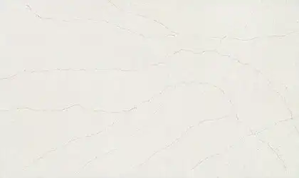 Image of installed ONE Quartz Surfaces Valor White White Quartz countertops