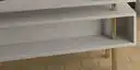 Image of installed ONE Quartz Surfaces Argos Cream Quartz countertops
