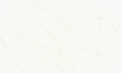 Image of installed ONE Quartz Surfaces Statuary Glory Cream Quartz countertops