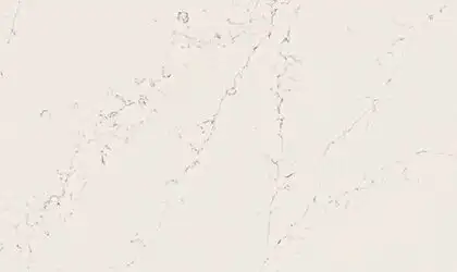 Closeup image of ONE Quartz Surfaces Calacatta Villa Cream Quartz countertop slab Stone Countertop