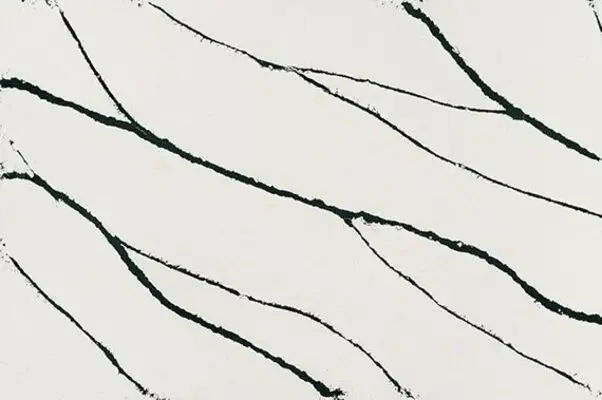 Image of installed ONE Quartz Surfaces Calacatta Bolt White Quartz countertops