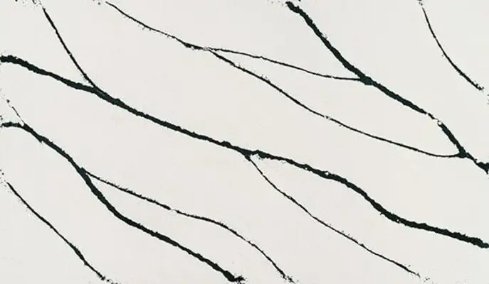 Image of installed ONE Quartz Surfaces Calacatta Bolt White Quartz countertops