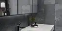 Image of installed ONE Quartz Surfaces Arabescato Mountain White Quartz countertops