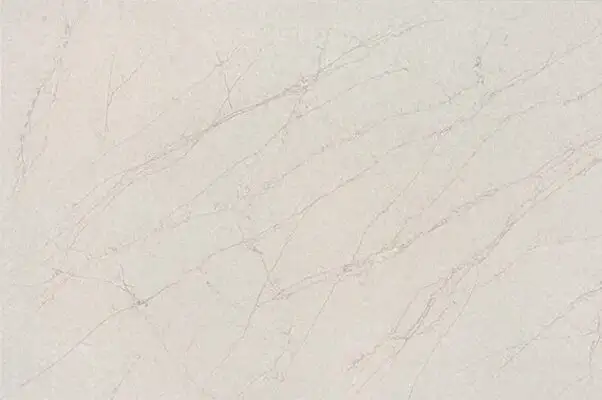 Closeup image of ONE Quartz Surfaces Chateau Cream Quartz countertop slab