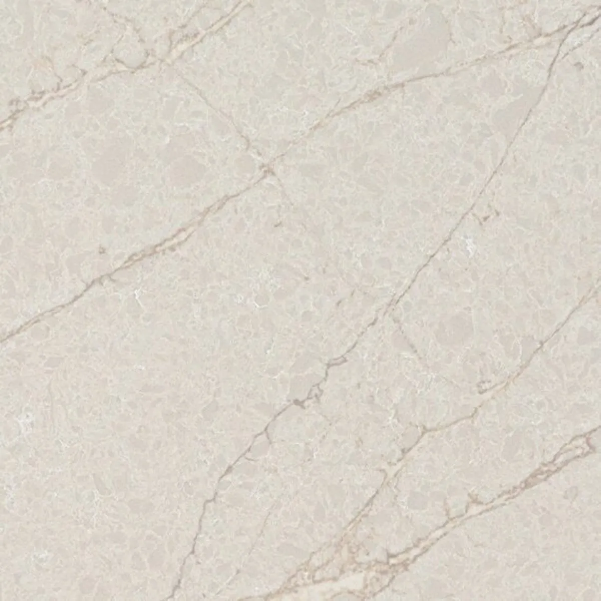 Image of installed ONE Quartz Surfaces Chateau Cream Quartz countertops