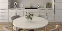 Image of installed ONE Quartz Surfaces Chateau Cream Quartz countertops