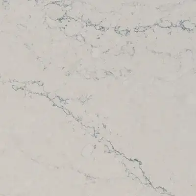 Closeup image of ONE Quartz Surfaces Washington Cream Quartz countertop slab