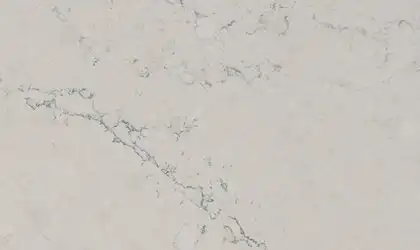 Closeup image of ONE Quartz Surfaces Washington Cream Quartz countertop slab Stone Countertop