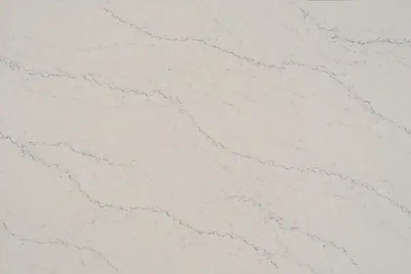 Image of installed ONE Quartz Surfaces Washington Cream Quartz countertops