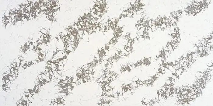 Image of installed ONE Quartz Surfaces Arctic Arabescato White Quartz countertops
