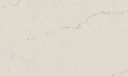 Image of installed ONE Quartz Surfaces Carrara Veil Cream Quartz countertops