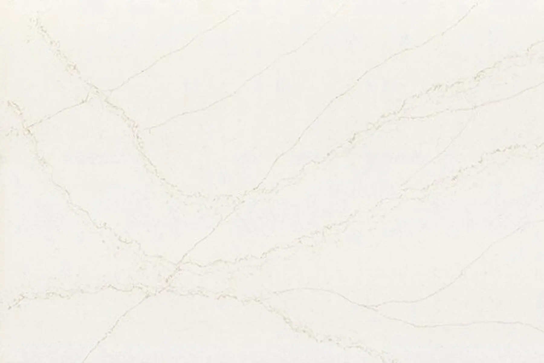 Closeup image of ONE Quartz Surfaces Valor Gold White Quartz countertop slab
