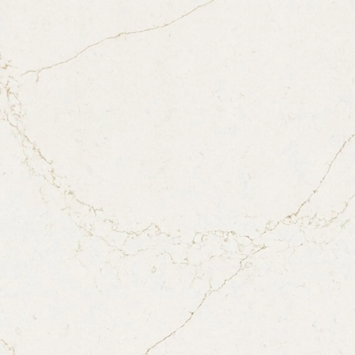 Image of installed ONE Quartz Surfaces Valor Gold White Quartz countertops