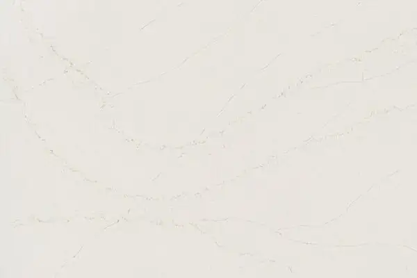 Image of installed ONE Quartz Surfaces Valor Gold White Quartz countertops