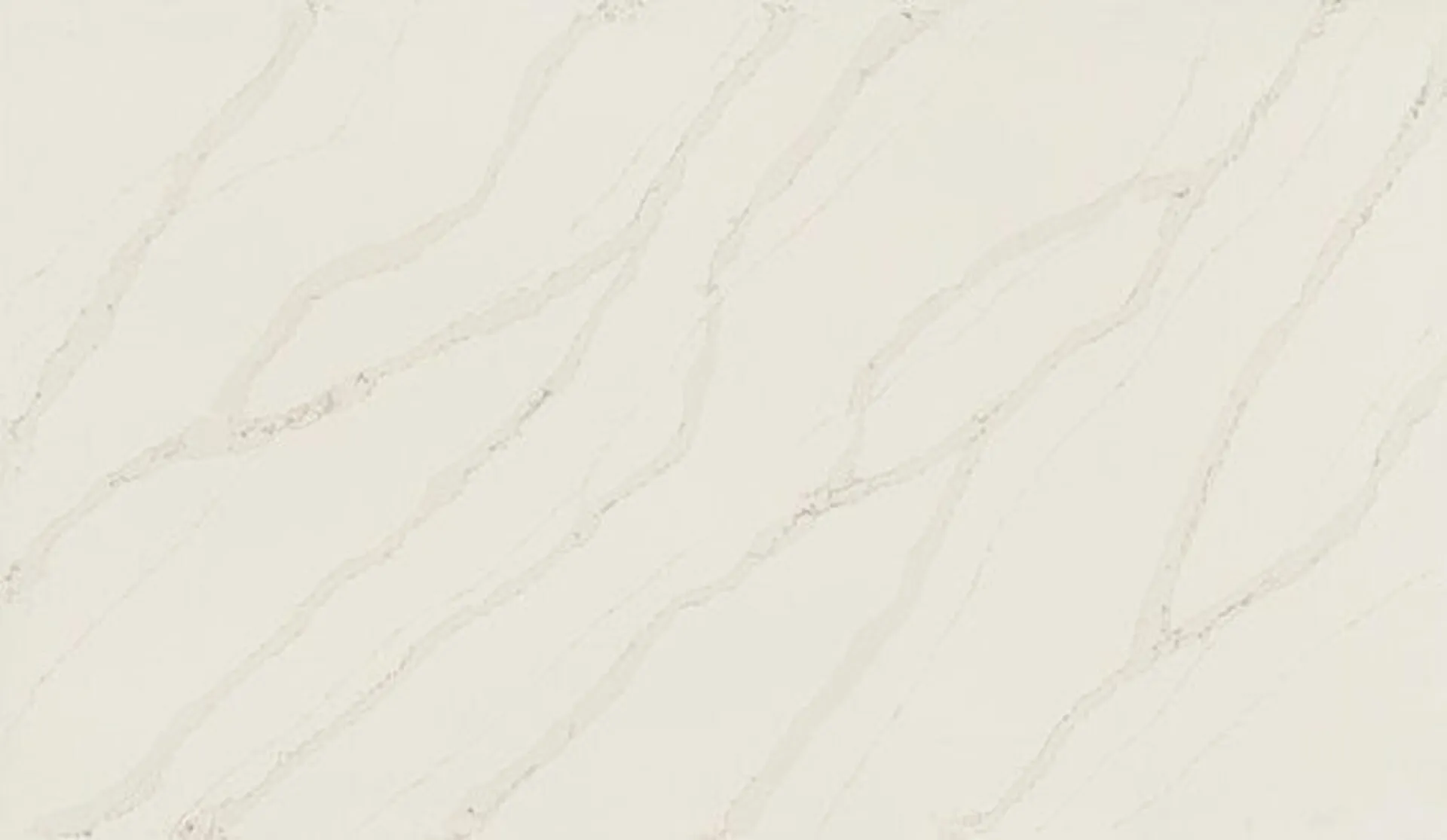 Closeup image of ONE Quartz Surfaces Patriotic Calacatta White Quartz countertop slab