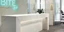 Image of installed ONE Quartz Surfaces Patriotic Calacatta White Quartz countertops