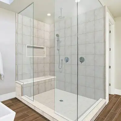 Image of installed ONE Quartz Surfaces Patriotic Calacatta White Quartz countertops