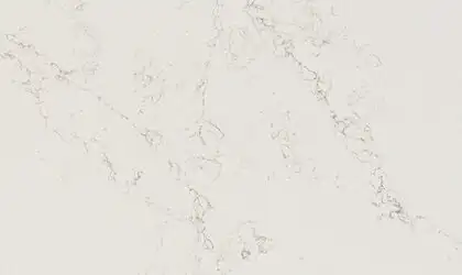 Closeup image of ONE Quartz Surfaces Liberty Gold Cream Quartz countertop slab Stone Countertop