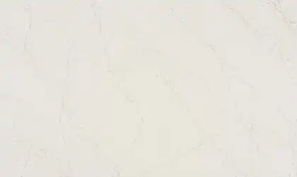 Image of installed ONE Quartz Surfaces Liberty Gold Cream Quartz countertops