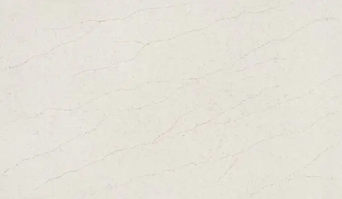 Image of installed ONE Quartz Surfaces Freedom Calacatta Cream Quartz countertops