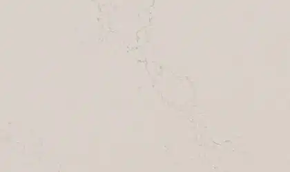 Image of installed ONE Quartz Surfaces Liberty Calacatta Cream Quartz countertops