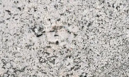 Image of installed Saddle White Grey Granite countertops