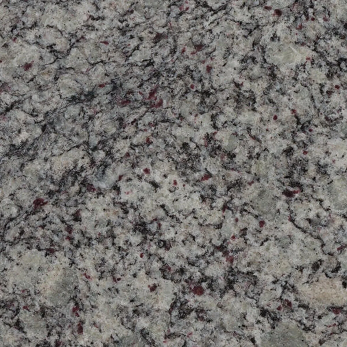Image of installed Ashen White Grey Granite countertops