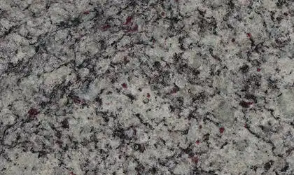 Image of installed Ashen White Grey Granite countertops