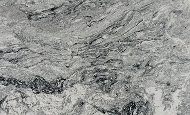 Image of installed Siberian White Grey Granite countertops