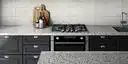 Image of installed Bengal White Grey Granite countertops