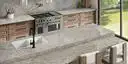 Image of installed Dallas White Grey Granite countertops