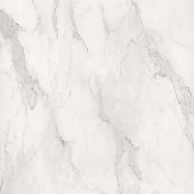 Image of installed Panoramic Porcelain Surfaces Calacatta White Porcelain countertops