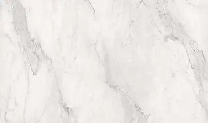 Image of installed Panoramic Porcelain Surfaces Calacatta White Porcelain countertops