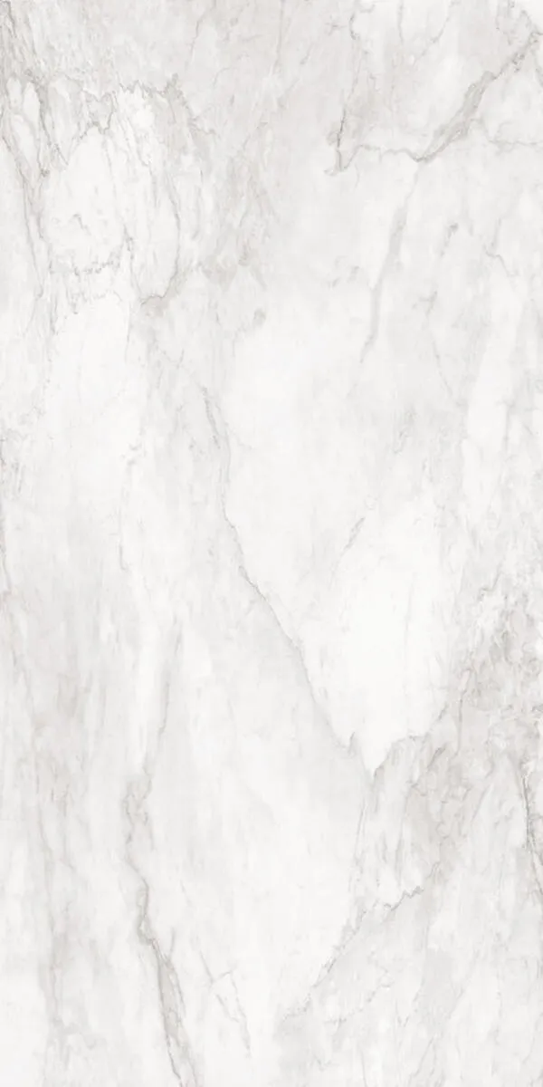 Image of installed Panoramic Porcelain Surfaces Calacatta White Porcelain countertops