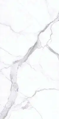 Closeup image of Panoramic Porcelain Surfaces Statuario White Porcelain countertop slab