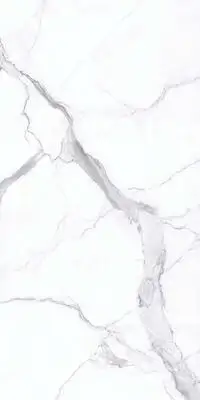 Image of installed Panoramic Porcelain Surfaces Statuario White Porcelain countertops