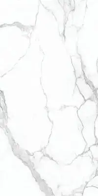 Image of installed Panoramic Porcelain Surfaces Statuario White Porcelain countertops