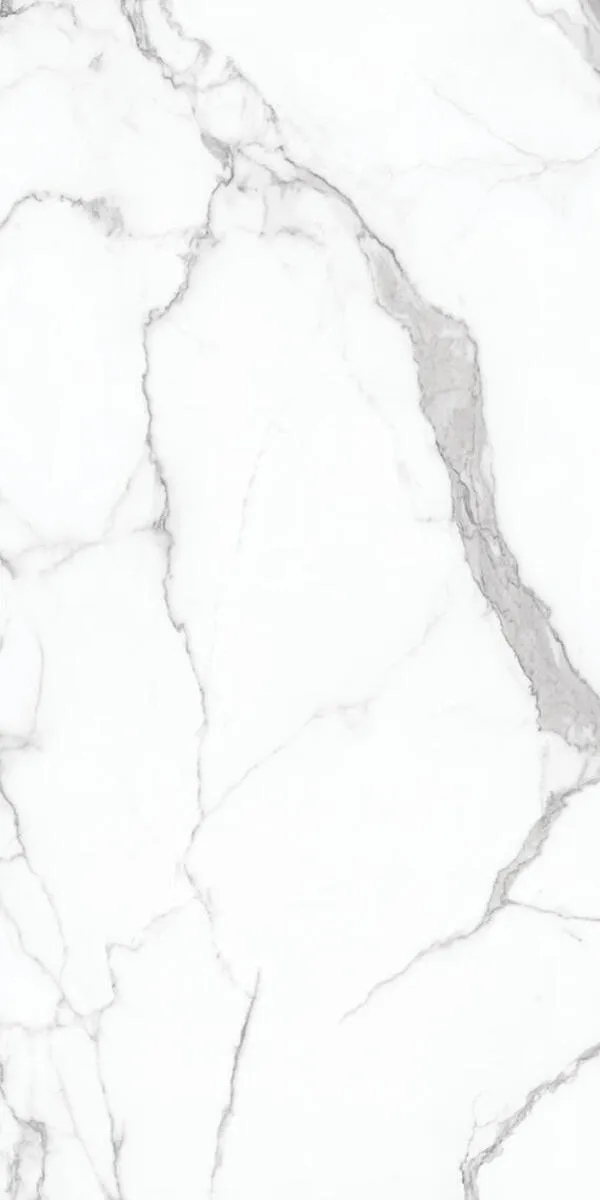 Image of installed Panoramic Porcelain Surfaces Statuario White Porcelain countertops